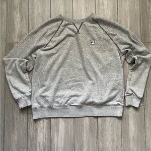 FILA Womens Gray Basic Crewneck Sweatshirt